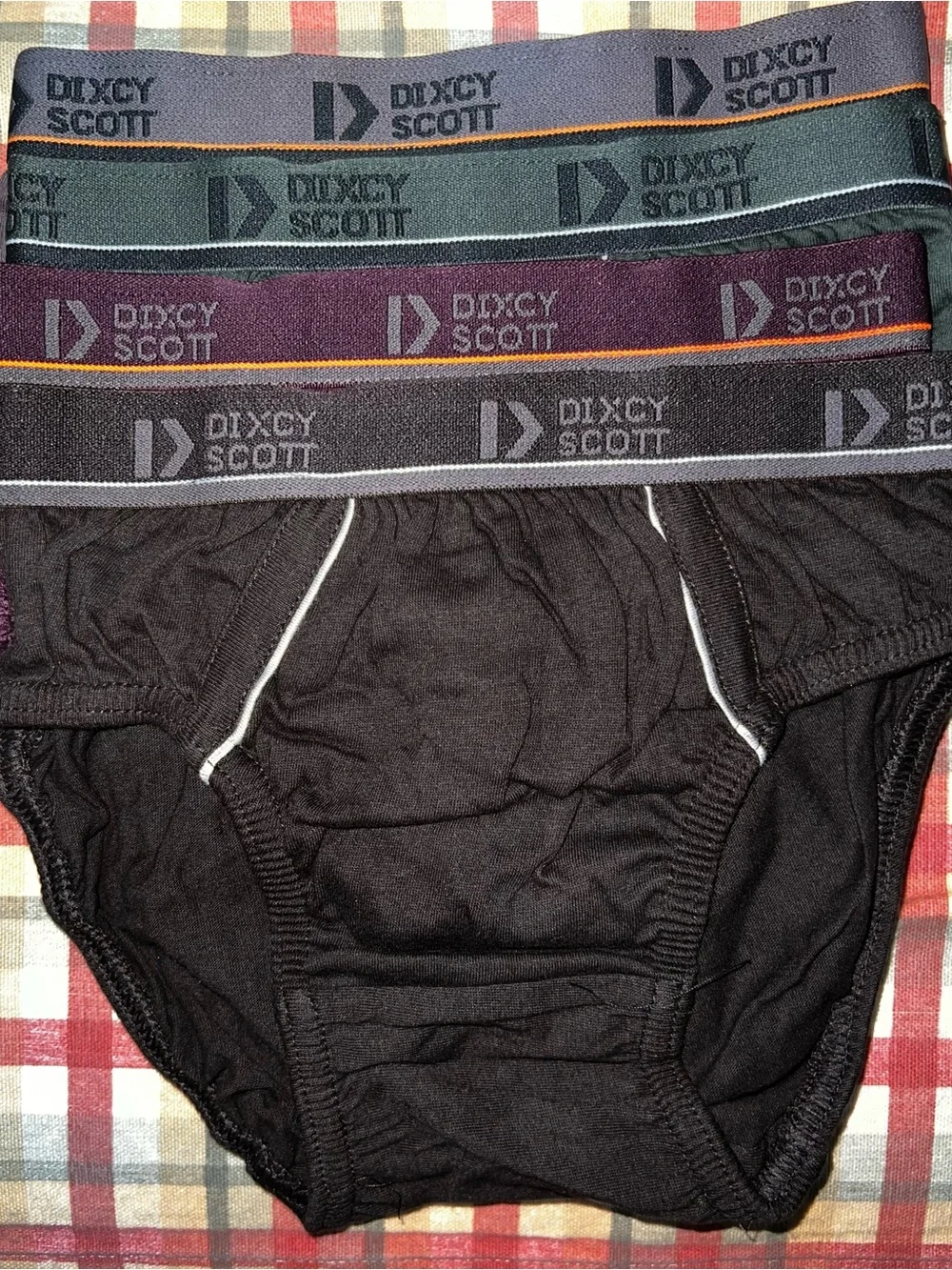 Kids' Black Casual Briefs - 4 Pack with Colored Waistbands